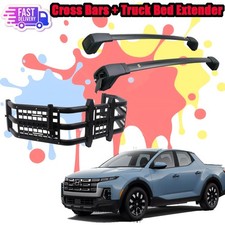 Truck Bed Extender Cross Bars Roof Rack Rails For 2022-2025 Hyundai Santa Cruz