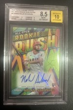 2024 Topps Chrome Update Rookie Rush Nolan Schanuel Green Auto /99 BGS 8.5 Pop 1