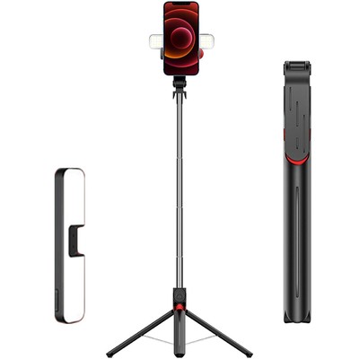Selfie Stick Tripod with Remote - Portable Bluetooth Travel Cell Phone Stand ...