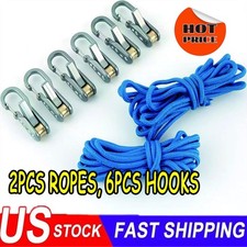 Rope Tightening Tensioner Sets, Rope Rollers 6 Pack with Locking Buckle USA