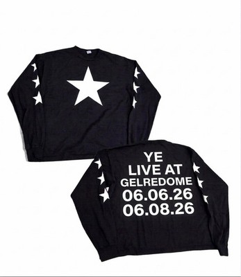 Kanye West YE LIVE AT GELREDOME  BULLY Long Sleeve T Shirt Merch S-3XL