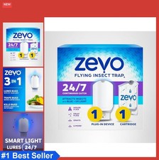 Zevo Flying Insect Trap Cartridge - Plug in Fly Trap Indoor Bug Catcher for