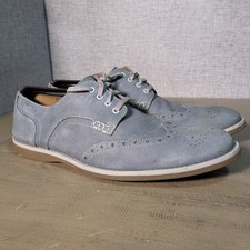 Clarks Farli Limit Men’s Grey Nubuck Leather Brogues Shoes UK 10 G Wide Fit Lace
