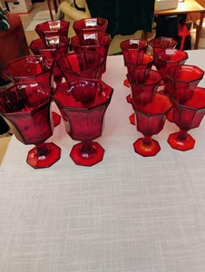 Full Set 16 Water/Iced Tea Goblets And Matching Wine Glasses, 8 Of Each