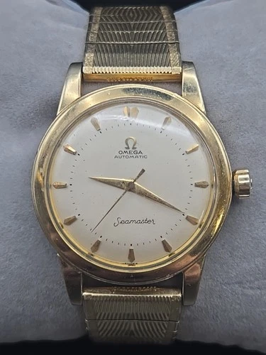 Omega Seamaster 14k Gold Filled 34mm Champagne Dial Mens Watch G6250