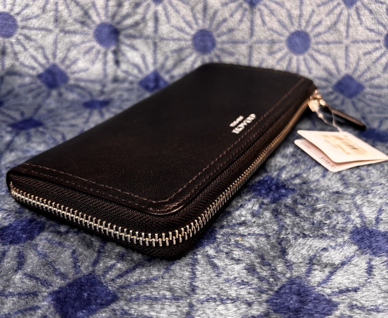 Coach Black Leather Women's Zip Around Wallet & Credit Card Holder NWT thumbnail 3