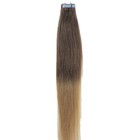 Tape In Remy Human Hair Extensions Invisible Seamless Skin Weft Ombre 6/20 24in — photo 5