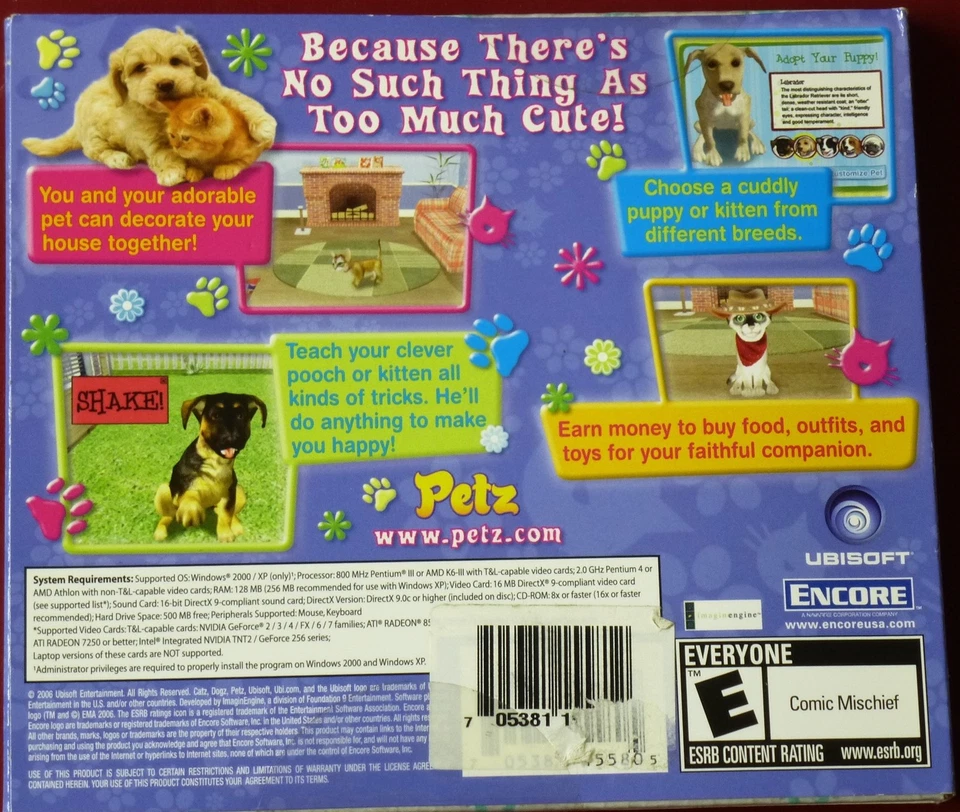 Video Game PC Dogz & Catz 2006 PETZ NEW SEALED Jewel size - Image 2 of 2