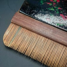 Brown Fine Tooth Hair Comb Splatter Paint Pattern Hair Accessory