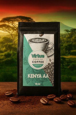 Kenya AA Light Roast Coffee 16oz   Ground/Whole Bean   Fast Shipping