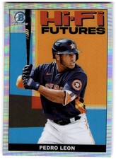 2022 Bowman #HIFI-25 Pedro Leon Hi-Fi Futures Aqua Refractors #/125