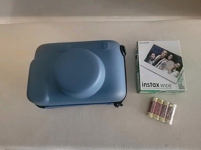 Fujifilm Instax Wide 210 Instant Camera Complete w/ Strap, Case Battery Open Box