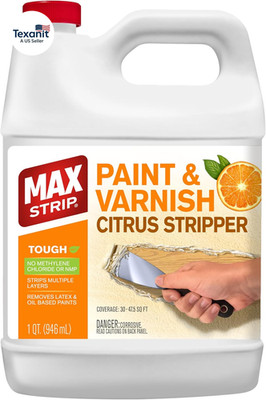 Paint & Varnish Citrus Stripper - 1 Quart - Strips Multiple Layers - Removes Lat