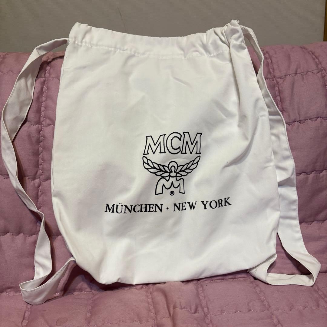 MCM Monogram Mini Backpack Brown Drawstring Vinta… - image 11