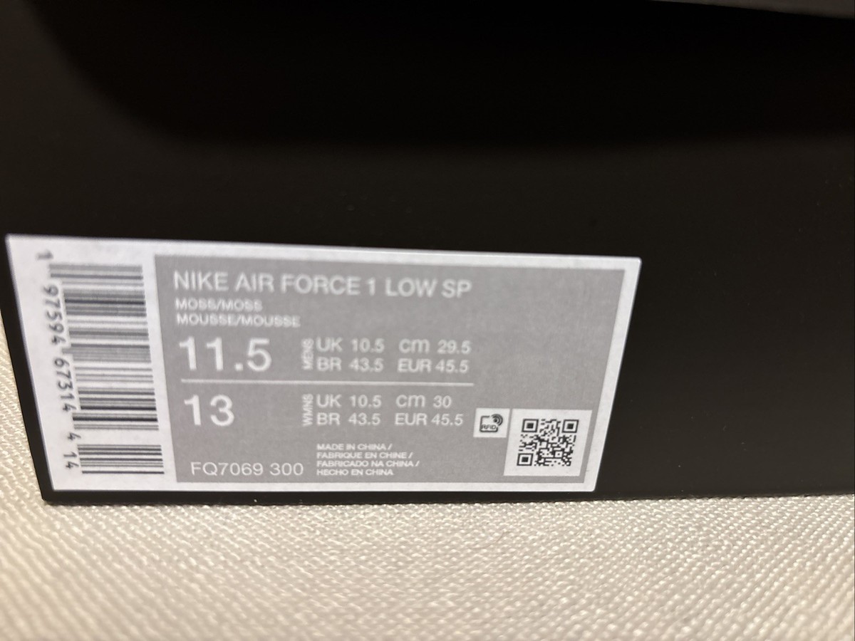hi Nike Cactus Plant Flea Market x Air Force 1 Low Moss CPFM RARE
