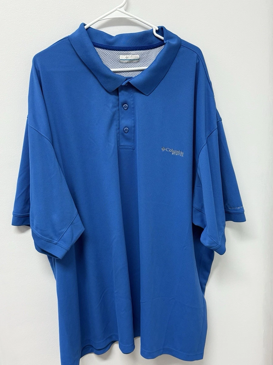 Chemise Columbia PFG Homme Taille L - Bleu Pêche Ventilée - Manches Courtes - Omni-Shade