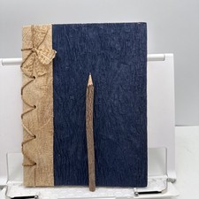 Natural Journal Notebook Diary Sketch Pad 7.5  x10  30 Pgs Linen/cloth Paper New