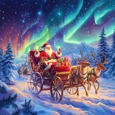 Santa Claus Diamond Art Kit 13.8 x 13.8 Inch DIY Craft