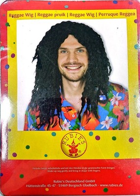 Reggae Perücke   Schwarz, Wigs, Rubie's Deutschland GmbH Fasching Karneval