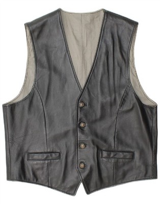 CANDA Herren Lederweste Large schwarz Leder LY07