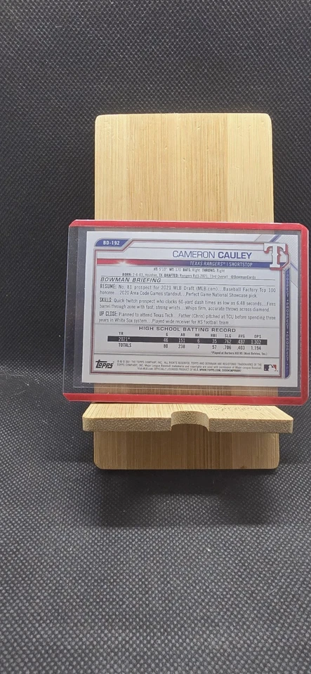 Cameron Cauley 2021 Bowman Draft 1st Editon Orange Parallel 1st Bowman /25 - Image 2 of 2