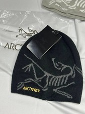 NWT Arc  teryx Bird Head Toque Beanie Black Grey Merino