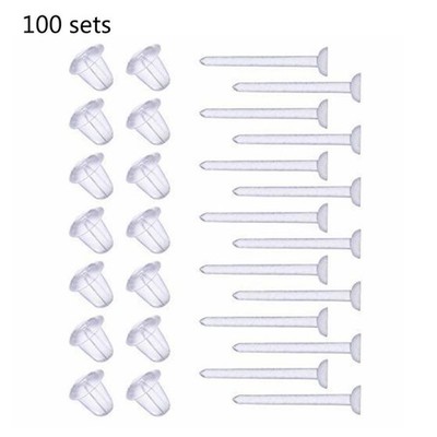 100 Set Earrings Ear Pins Earring Backs DIY EarringsAccessories