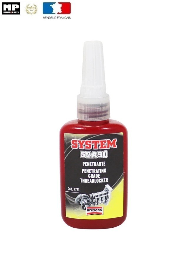 Frein filet rouge haute résistance flacon 50 mL pour vis écrou boulon métal