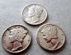 1936-P/D/S MERCURY DIME High Grade Year Set