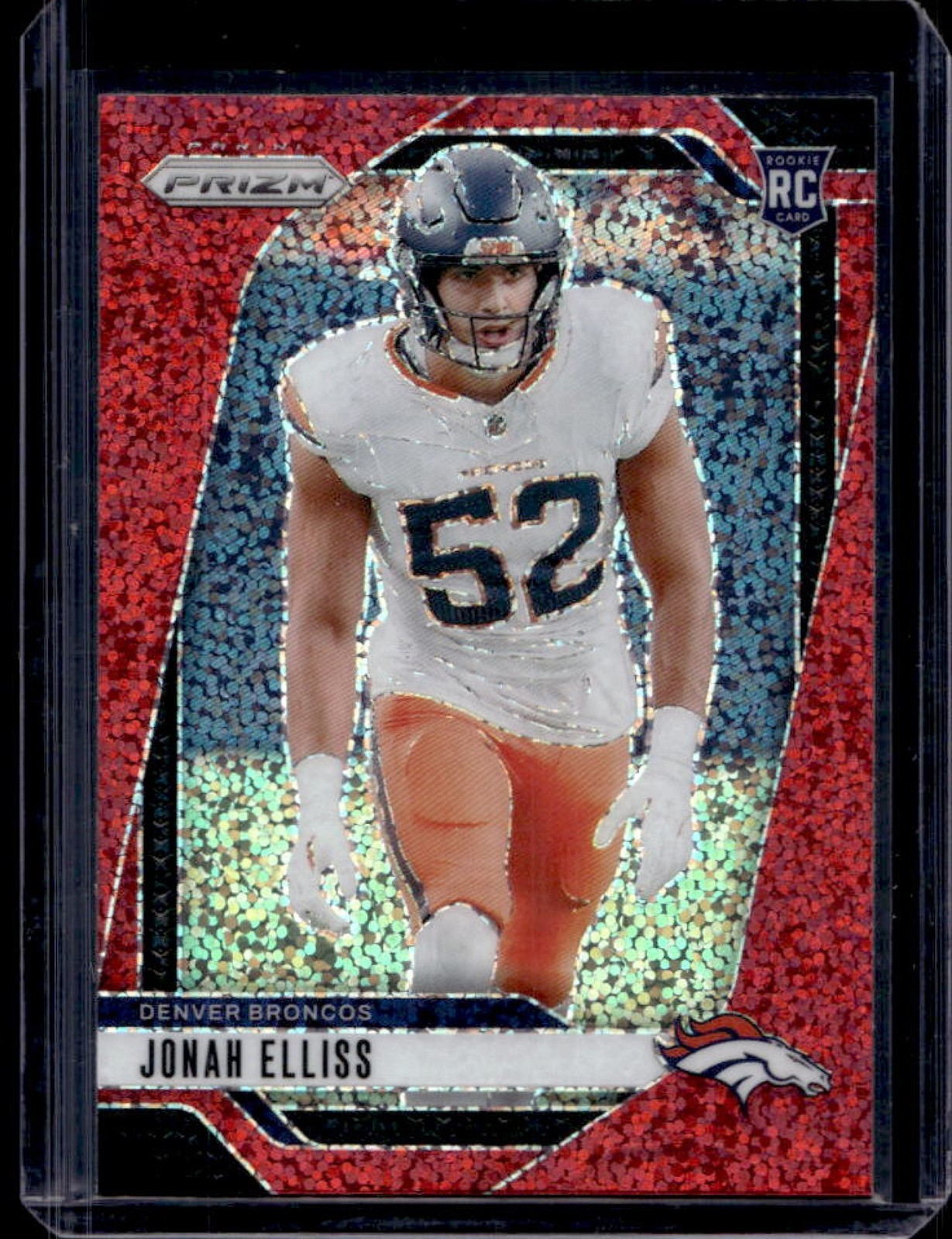 2024 Prizm Jonah Elliss RC Red Sparkle Rookie #356 Broncos