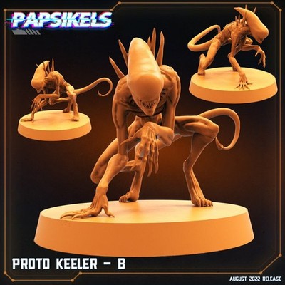 Xenomorph Proto Keelers: 32mm Miniatures for Alien-Themed RPG & Tabletop Gaming