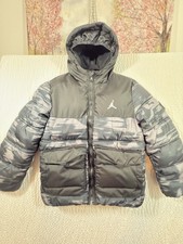 Jordan Faux Down Jacket Black/Camo Boys' Grade School Size M 10-12 Yrs