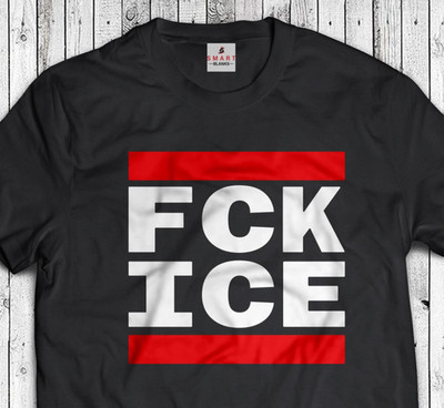 F ICE T-Shirt Anti ICE Fck ICE Activist Chinga la Migra Abolish ICE RUN Hip Hop