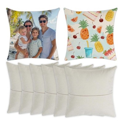 40x40cm 50PCS Sublimation Transfer Linen Pillow Case Cushion Blanks