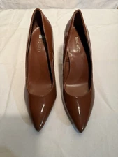 NINE WEST CARAMEL BROWN COLOR HEELS (3" HIGH) WOMEN'S SIZE 6
