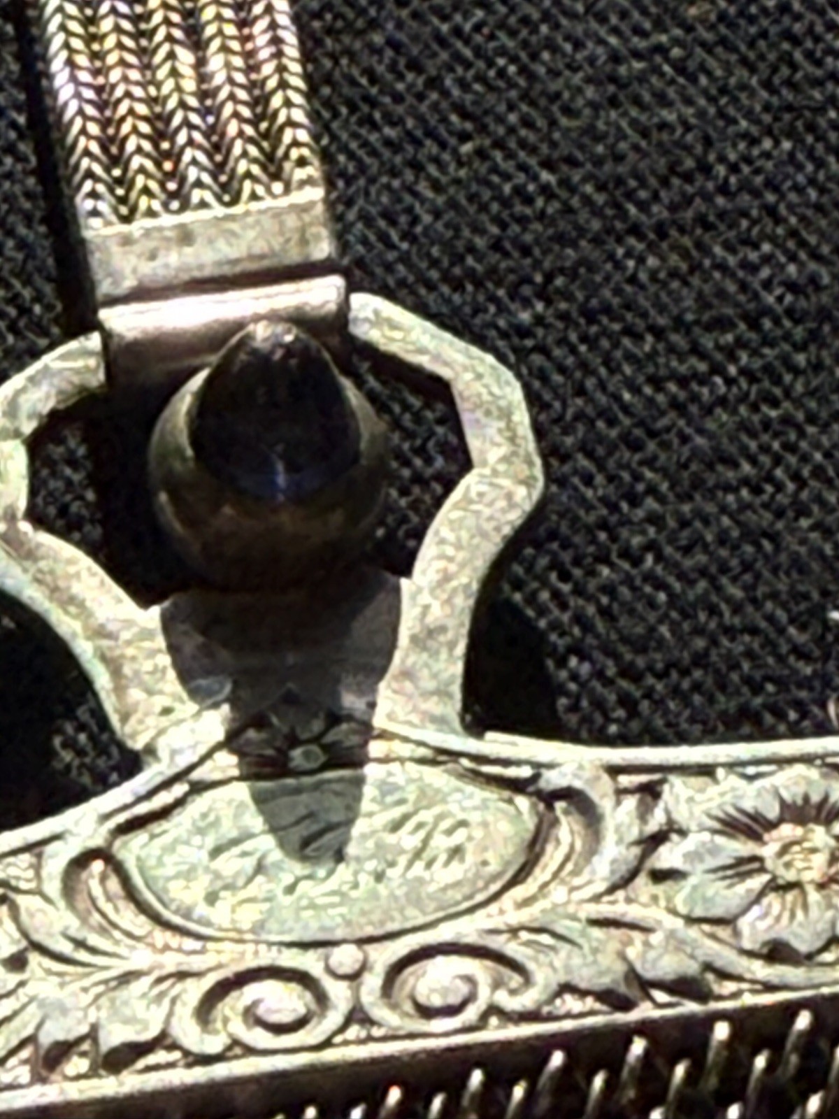 Antique GJS Alpacca Mesh Purse Made In Germany - image 6