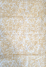 2005 VIP Cranston Poinsettia Yellow Beige White Sparkle Floral Fabric 3yds x44"