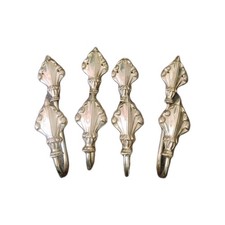 Vintage Brass Lot Of 4 Curtain Tie Backs Curtain Holders Made in India