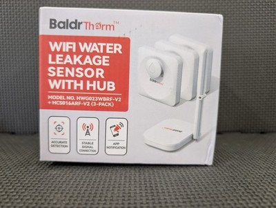 3 Pack - BaldrTherm WiFi Water Leakage Sensor With Hub Model HWG023WBRG-V2