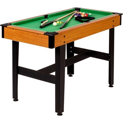 GAMES PLANET  4ft Billardtisch COMPACT, helles Holzdekor,grün
