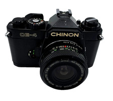Chinon CE-4 35mm Camera with Soligor 24mm f/2.8 wide-auto lens.