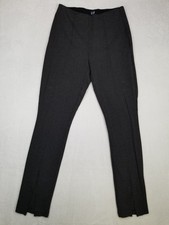 GAP Women's Dress Pants Size 10 Tall Gray Wool Blend Straight Leg Fancy Classic