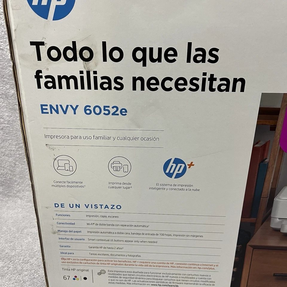 HP ENVY 6052E All-In-One Printer Scanner Copier White 6-Month Instant Ink - Image 4 of 4