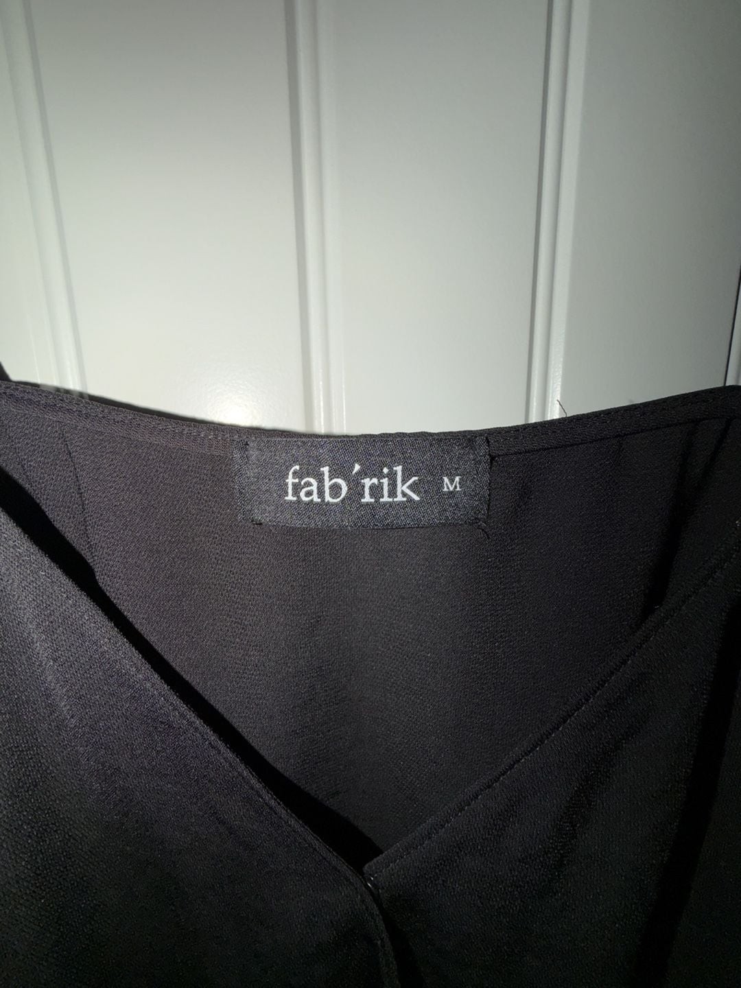 fab'rik Black V-Neck Wrap Camisole with Smocked Hem, photo 4