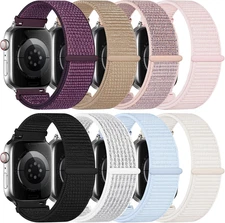 8 Pack Nylon Sport Loop Band Compatible with Apple Watch Band 38Mm 40Mm 41Mm 42M