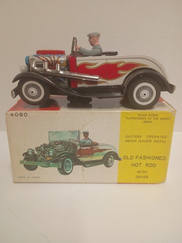 BANDAI OLD FASHIONED HOT ROD BATTERY OP NEAR MINT IN BOX WORKING