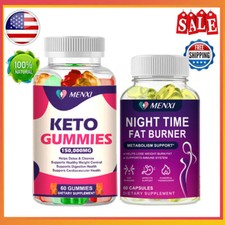 Keto ACV Gummies Diet Weight Loss Night Time Fat burner Appetite Suppressant