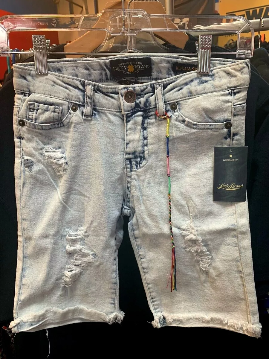 Lucky Brand Girls Denim KENDALL Shorts Cloud Bleach Size 8 MSRP