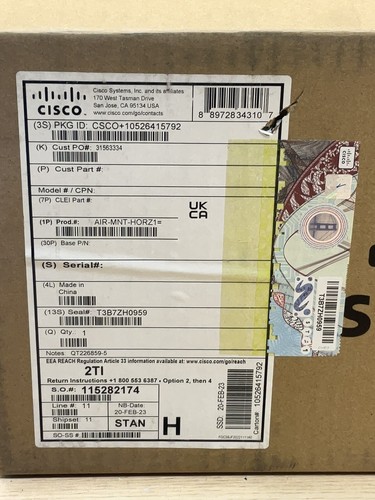 AIR-MNT-HORZ1= Mount Kit for Cisco C9124AXI | Brand New |JUA2010 - Afbeelding 10 van 10