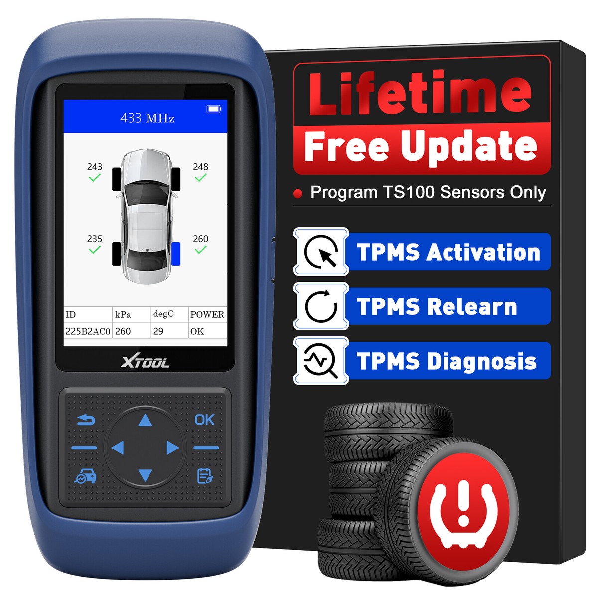 2025 XTOOL TP150+TS100 Sensor Programming TPMS Activate/Reset/Relearn/Diagnostic - Foto 10